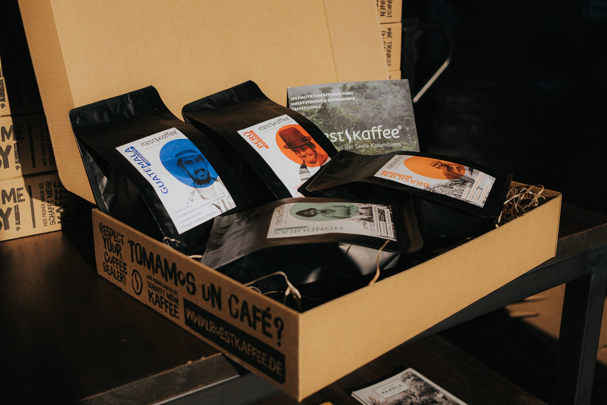 Länderkaffee Probierpaket, probierpaket, spezialitätenkaffee, roestkaffee