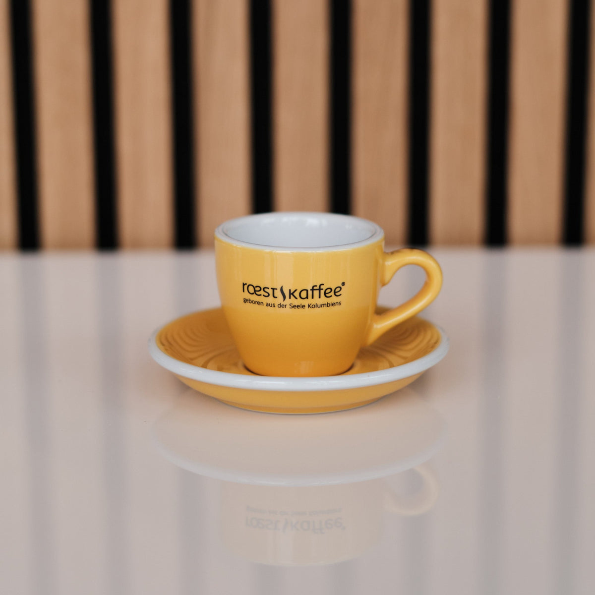 roestkaffee Tasse Espresso gelb