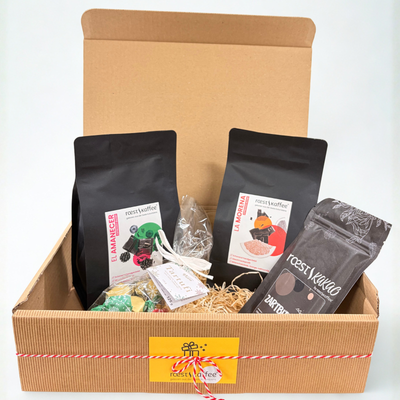 La Santa Maria Geschenkset mit Kaffee, Pasta, Olivenöl, Pesto, Grissini und Tartufi – Geschenk für Feinschmecker und Genießer.