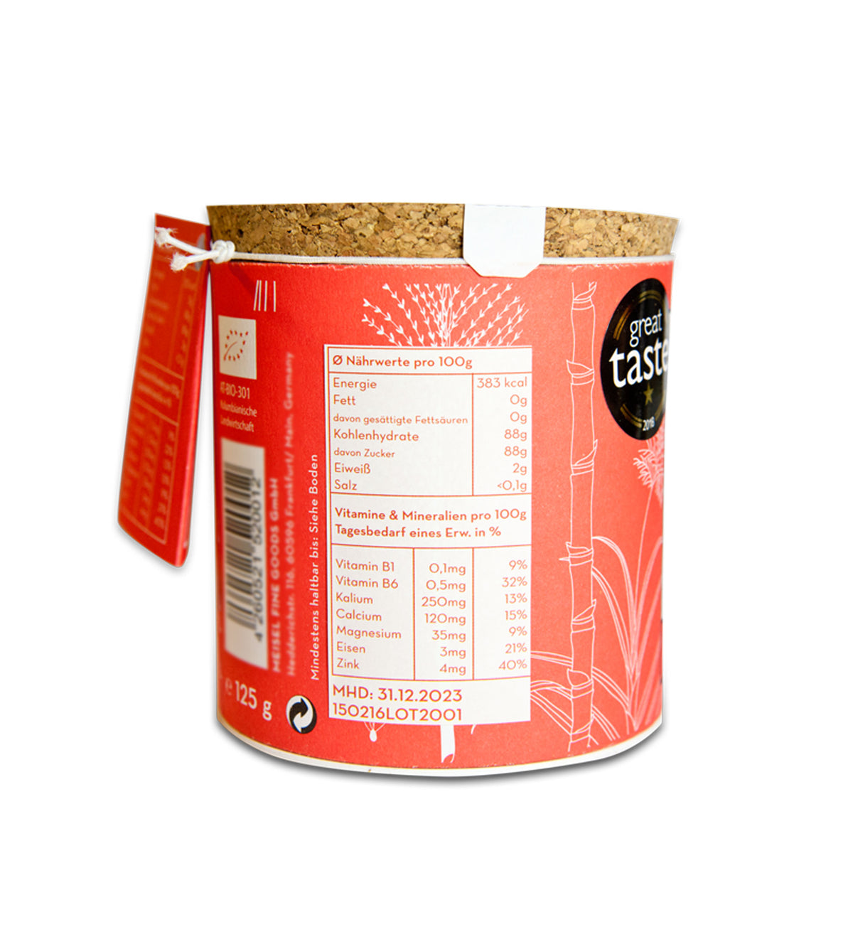 Panela oder Vollrohrzucker 125g Dose - roestkaffeetest - 