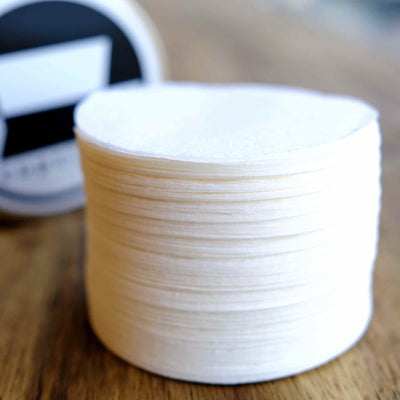 Runde cuptimo Filterpapierscheiben von roestkaffee für die Vakuum-Brühmethode des cuptimo Kaffeebrühers.